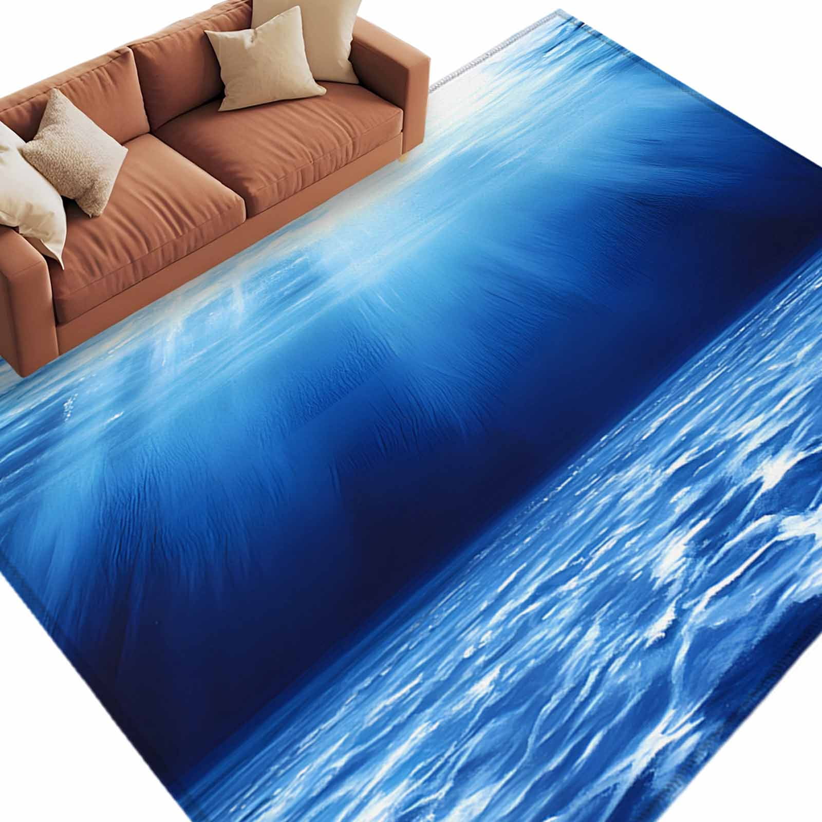 Blue Ocean Large Area Rugs for Bedroom Living Room, Soft Non Slip ...