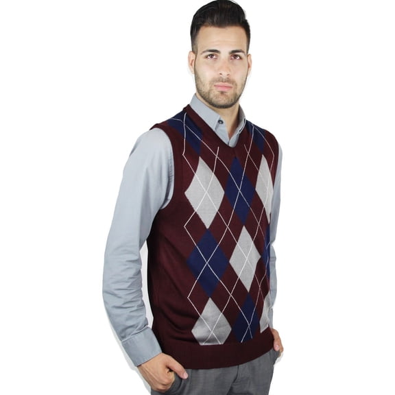 Blue Ocean Mens Argyle Sweater Vest (sv-255)