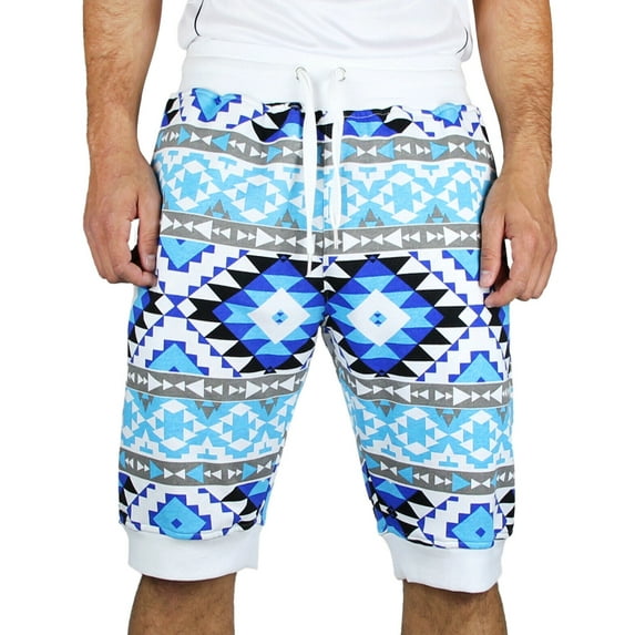 Blue Ocean Mens Aztec Printed Jogger Shorts (psr-19)