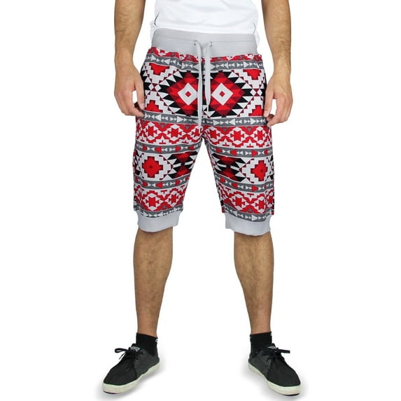 Blue Ocean Mens Aztec Printed Jogger Shorts (psr-19)