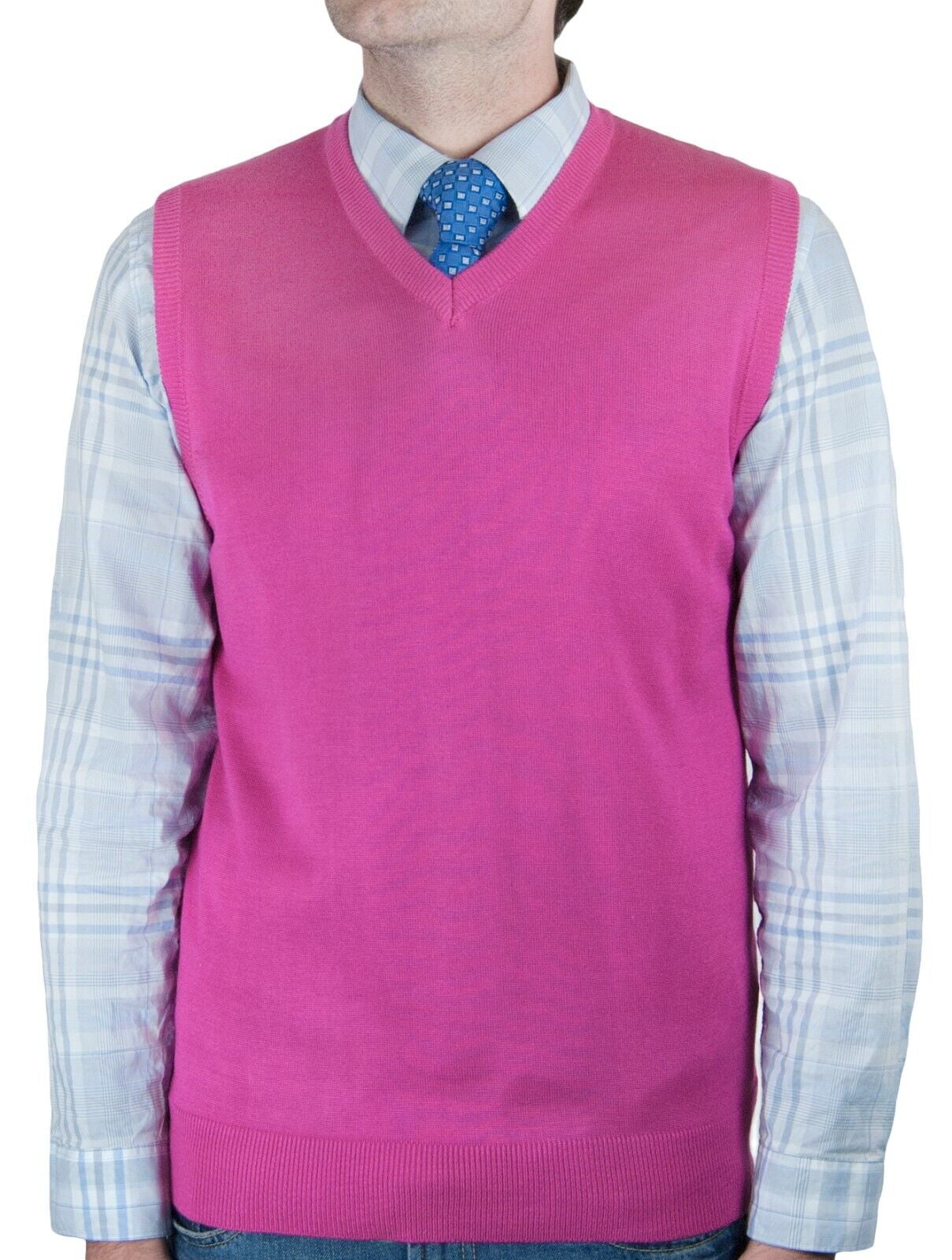 Blue Ocean Mens Big & Tall Solid Sweater Vest (sv243bm)