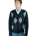 thumbnail image 1 of Blue Ocean Mens Cardigan Argyle Button Down Sweater (sw-299), 1 of 3