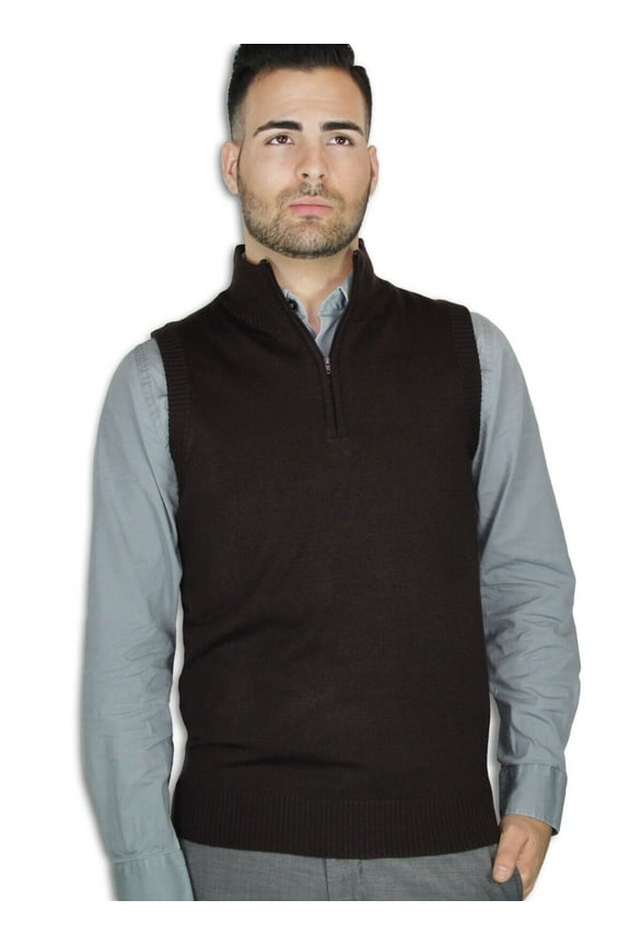 Mens Half Zip Sweater Vest (sv-277)