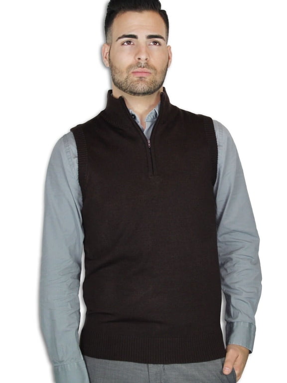 Mens Half Zip Sweater Vest (sv-277)