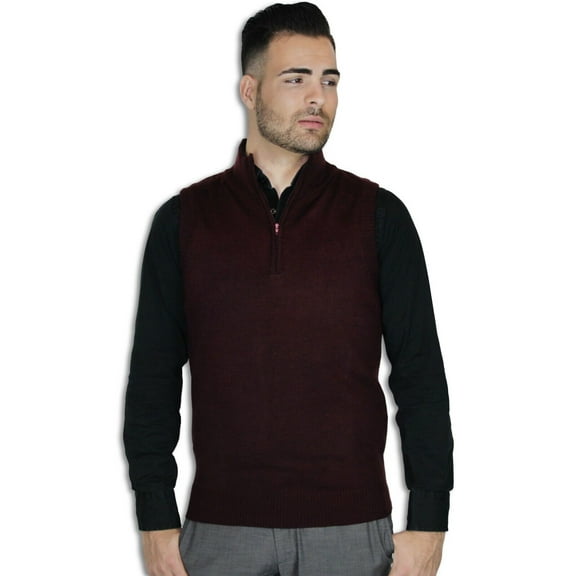 Blue Ocean Mens Half Zip Sweater Vest (sv-277)