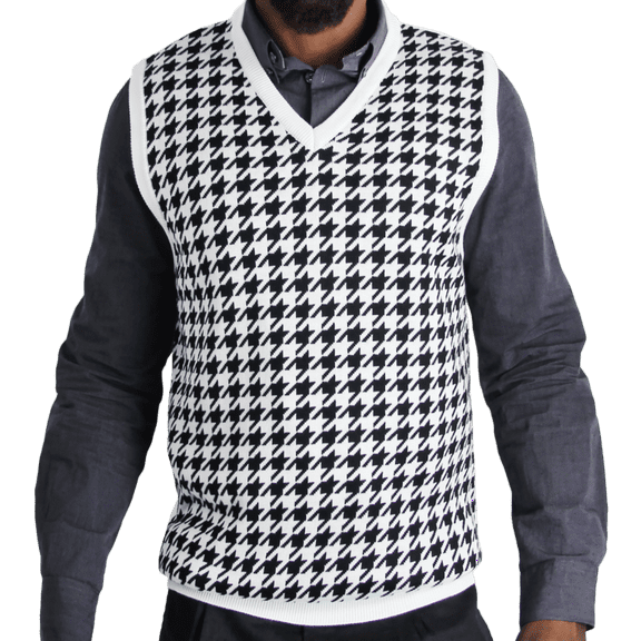 Blue Ocean Mens Houndstooth Sweater Vest (sv-777)