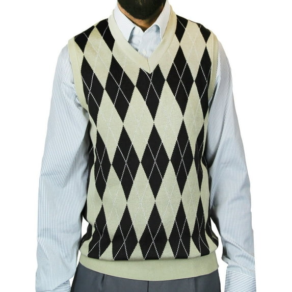 Blue Ocean Mens Jacquard Argyle Vest (sv-245)
