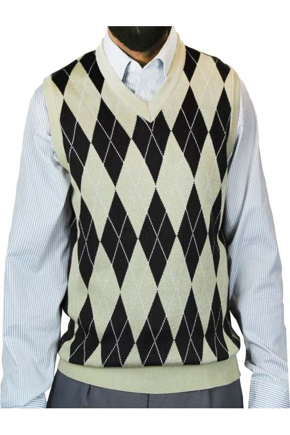 Mens Jacquard Argyle Vest (sv-245)