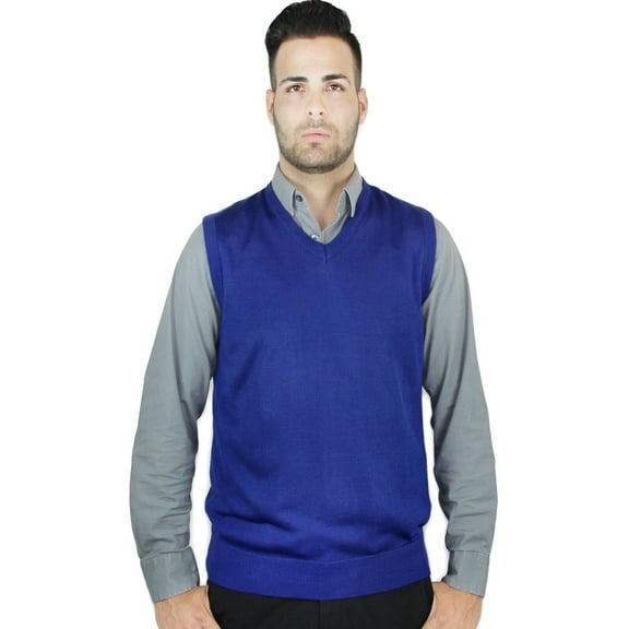 Blue Ocean Mens Solid Sweater Vest (sv-243)