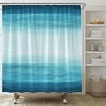 thumbnail image 1 of Blue Ocean Shower Curtain Abstract Turquoise Teal Ombre Summer Tropical Beach Themed Wave Home Bathroom Curtains Decor Fabric Include Hooks 36"W x 72"L (Pack of 1), 1 of 6