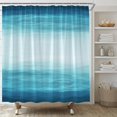 thumbnail image 1 of Blue Ocean Shower Curtain Abstract Turquoise Teal Ombre Summer Tropical Beach Themed Wave Home Bathroom Curtains Decor Fabric Include Hooks 54"W x 72"L, 1 of 6