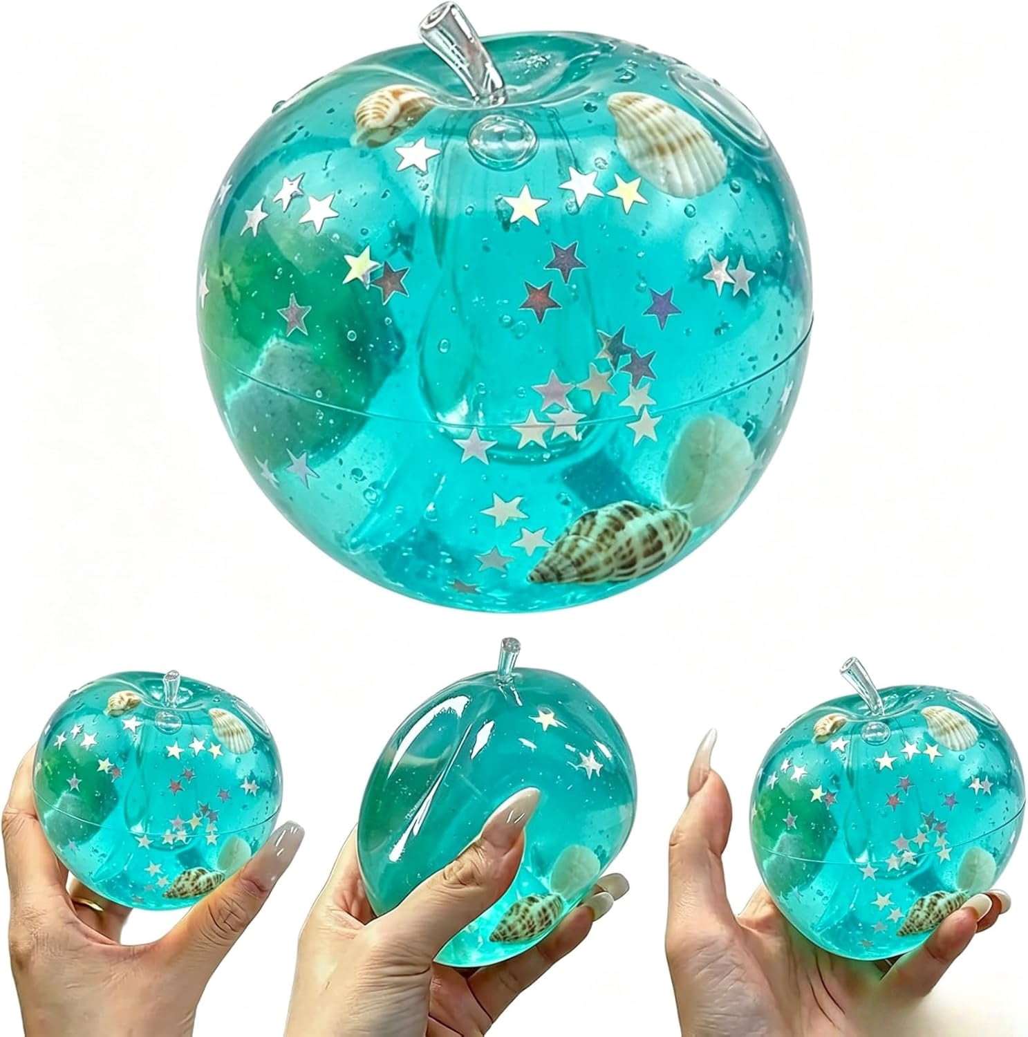 Blue Ocean Slushy Apple Squishy,Slow Rising Squishing,Apple Squishies Stress