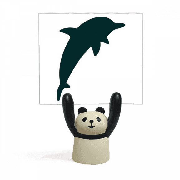 Blue Ocean Streamline Cute Dolphin Memo Holder Cartoon Animal Panda Stand Decoration