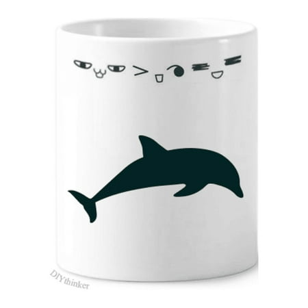 Blue Ocean Streamline Swimng Dolphin Toothbrush Mug Cup Cartoon Lovely Pen Holder