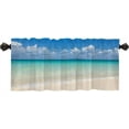 thumbnail image 1 of Blue Ocean Tropical Beach Valances Half Window Curtain, Beautiful Beach Phi Islands View Andaman Sea Krabi Kitchen Valances for Bedroom Heat Insulated for Decor 52x18 Inch, 1 of 6