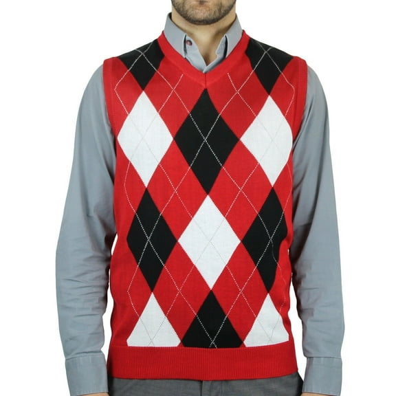 Blue Ocean V Neck Lightweight Argyle Sweater Vest (Mens)