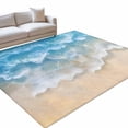Blue Ocean Washable Rug 5x7 Area Rug for Living Room Bedroom Non Slip ...