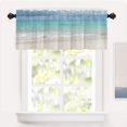 Wave Power Rods Blue Ocean Wave Blackout Short Curtains for Windows, Blue Sea Kitchen ...