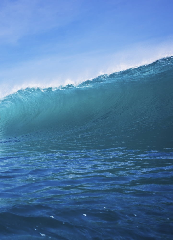 Blue Ocean Wave Canvas Art - Design Pics Vibe Design Pics (11 x 16)