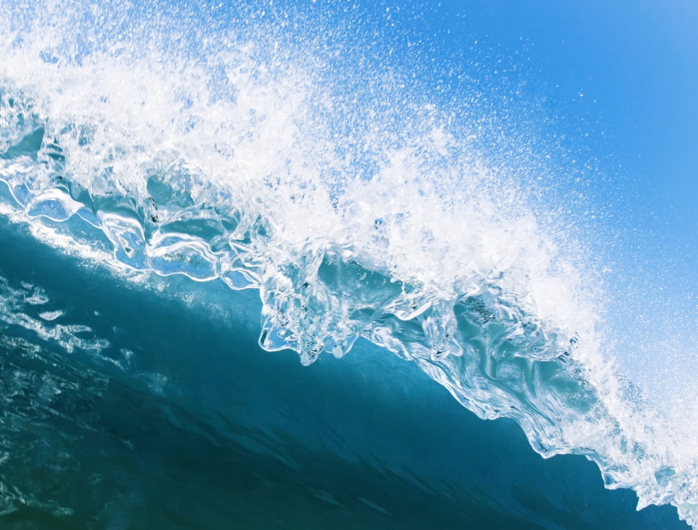 Blue Ocean Wave Canvas Art - Design Pics Vibe Design Pics (15 x 12)