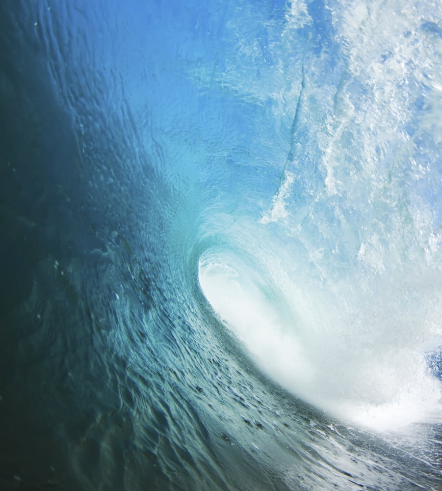 Blue Ocean Wave Canvas Art - Design Pics Vibe Design Pics (26 x 28)