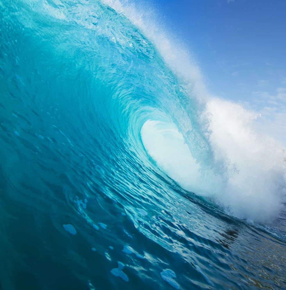 Blue Ocean Wave Canvas Art - Design Pics Vibe Design Pics (26 x 28)