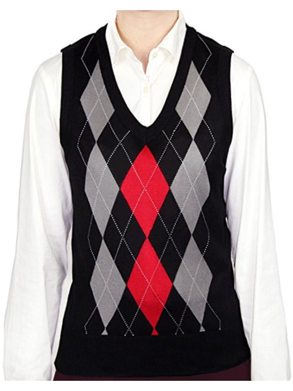 Womens Argyle Sweater Vest (lsv-159)