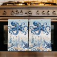 thumbnail image 1 of Blue Octopus Coastal Kitchen Towels Set of 4, Beach Starfish Nautical Coral Vintage Absorbent Dish Towels for Kitchen, Microfiber Hand Towel, Quick Drying Tea Towel for Cleaning Decorative Dishcloths, 1 of 7