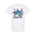 thumbnail image 1 of Blue Octopus Doodle Design T-Shirt Women -Image by Shutterstock, Female Large, 1 of 2