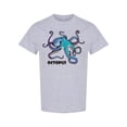 thumbnail image 1 of Blue Octopus Doodle Design T-Shirt Women -Image by Shutterstock, Female XX-Large, 1 of 2