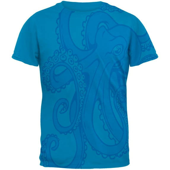 Blue Octopus Ink Mens T Shirt Sapphire LG