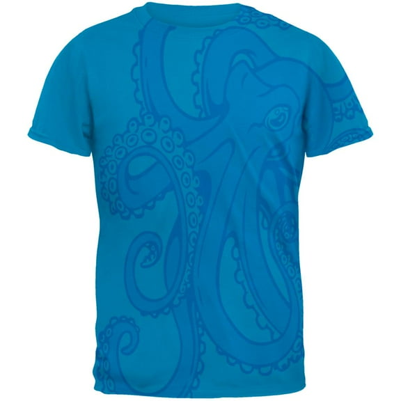 Blue Octopus Ink Mens T Shirt Sapphire SM
