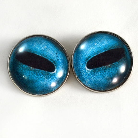 Blue Octopus Sew-On Button Glass Eyes