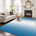 thumbnail image 1 of Blue Ombre Area Rug 5x7 FT, Non Slip Bedroom Throw Carpet, Blue White Gradient Modern Abstract Art Washable Soft Floor Carpet Non-Shedding Rug for Dining Room Bedside Classroom Desk, 1 of 9