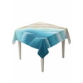 thumbnail image 1 of Blue Ombre Beach Table Cloth, Waterproof Tablecloth for Square Tables, Ocean Coastal Gradient Waves Summer Reusable Washable Fabric Table Cover for Restaurant Kitchen Dining Tables 54"x54", 1 of 9