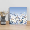 thumbnail image 1 of Blue Ombre Butterfly Wall Art Painting on Canvas, Pastoral Farmhouse Butterflies Canvas Art Home Prints Wall Art Framed Modern Artwork for Living Room Bedroom Wall Decor 12x12in, 1 of 9