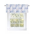 thumbnail image 1 of Blue Ombre Coral Curtain Valances for Windows, Summer Coastal Ocean Life Kitchen Valance Window Treatment, Light Filtering Block Curtains for Bathroom/Bedroom/Living Room 42'' x 12'', 1 of 9