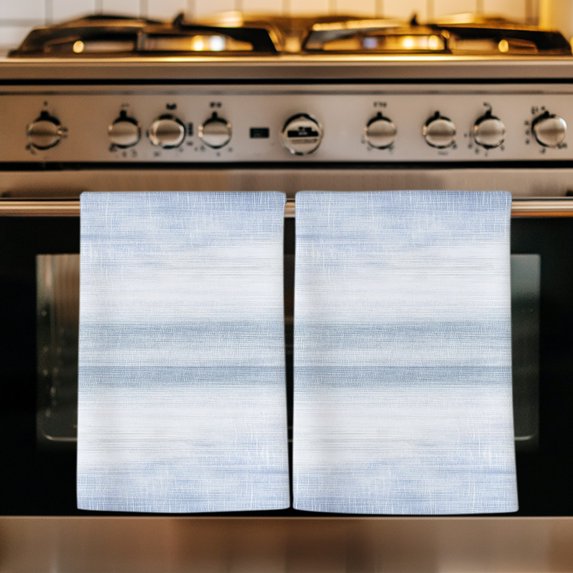 Blue Ombre Kitchen Towels Set of 1, Modern Gradient Abstract Art Absorbent Dish Towels for Kitchen, Microfiber Hand Towel, Quick Drying Tea Towel for Cleaning Decorative Dishcloths