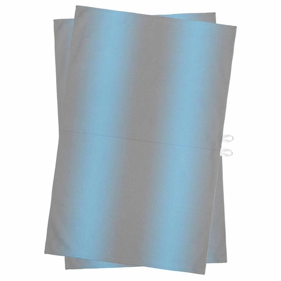 Blue Ombre Kitchen Towels Set of 2, Water Absorbent Dish Towel, Grey Modern Art Farmhouse Decorative Hand Towels - Quick Drying Cloth for Cooking Baking, 18x28 Inch