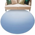 thumbnail image 1 of Blue Ombre Large Area Rugs for Bedroom Living Room, Soft Non Slip Carpet Bedside Rug, Modern Minimalist Gradient Aesthetic Round Floor Cover Kitchen Accent Rug 6' for Dining Room/Office, 1 of 9