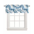 thumbnail image 1 of Blue Ombre Marble Kitchen Valances for Windows Farmhouse Linen Window Valance Curtain for Living Room Window Treatment Modern Marble Abstract Aesthetic Art Valance Rod Pocket Topper, 54 x 18 Inch, 1 of 6