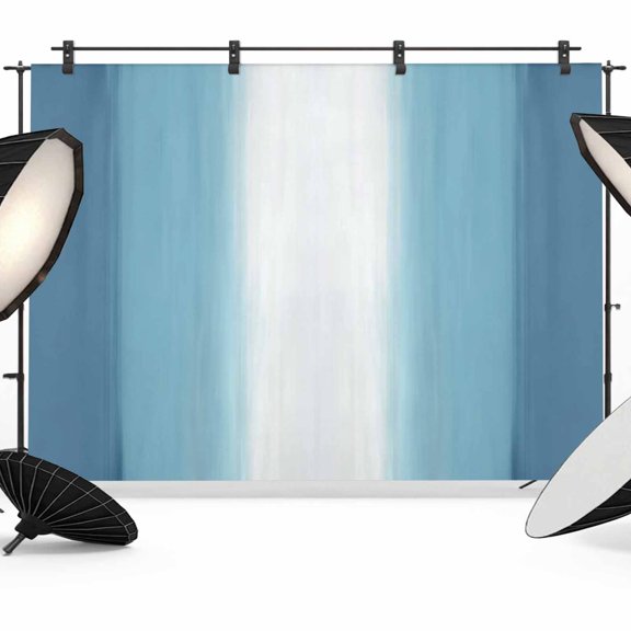 Blue Ombre Photography Backdrop 8x6FT, Abstract Light Blue Ombre White Stripes Modern Photo Backdrops, Background for Photography Studio Photo Studio Background, Back Drop for Photoshoot