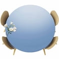 thumbnail image 1 of Blue Ombre Round Tablecloth, Fitted Table Cover with Elastic for 55"-60" Round Tables, Modern Minimalist Gradient Aesthetic Table Cloth Outdoor Indoor Dinning Party Waterproof Tablecloths, 1 of 7