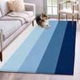 thumbnail image 1 of Blue Ombre Runner Rug 2.7x5 FT, Non Slip Entryway Carpet, Modern Abstract Art Farmhouse Striped Washable Soft Floor Carpet Entrance Mat Non-Shedding Throw Rug for Hallway Laundry Room Bedside, 1 of 9