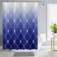 thumbnail image 1 of Blue Ombre Shower Curtain, Modern Geometric Pattern Modern Luxury Bathroom Curtain Bathtub Decor Waterproof Fabric Machine Washable with 12 Hooks, 1 of 6