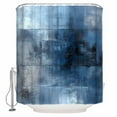 thumbnail image 1 of Blue Ombre Shower Curtains for Bathroom Waterproof Fabric Bath Curtains Decor Bath Tub Curtain Modern Retro Oil Painted Abstract Art Decorative Shower Curtain Sets with 12 Hooks, 72x72 Inch, 1 of 6