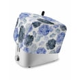 thumbnail image 1 of Blue Ombre Spring Floral Small Toaster Cover 2 Slice, Kitchen Appliance Covers, Summer Botanical Flowers Toaster Oven Cover with Loop, Bread Machine Cover Polyester Dust Cover Protection, 1 of 4