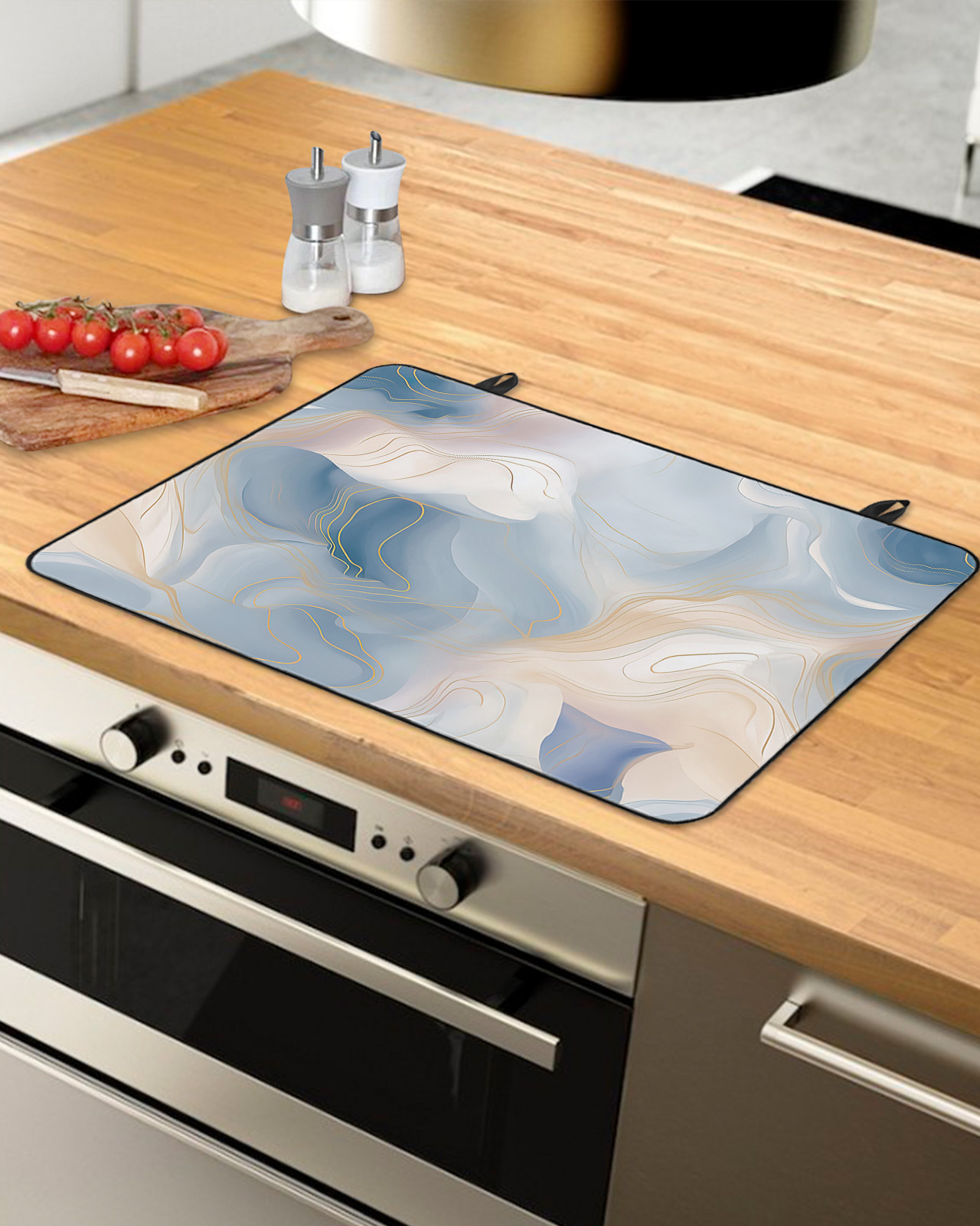 Blue Ombre Stove Top Covers for Electric Stove, Heat Insulation