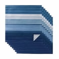 thumbnail image 1 of Blue Ombre Stripe Cloth Napkins, Farmhouse Striped Modern Abstract Art Washable and Reusable Dinner Napkins Set of 8, Table Napkin for Kitchen Party Birthday Wedding Hotel Housewarming 20"x20", 1 of 8