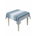 thumbnail image 1 of Blue Ombre Stripe Table Cloth, Farmhouse Simple Striped Waterproof Tablecloth for Square Tables, Reusable Washable Fabric Table Cover for Restaurant Kitchen Dining Tables 60"x60", 1 of 6